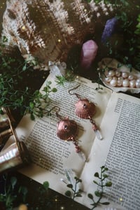 Image 2 of Amethyst Shell Earrings