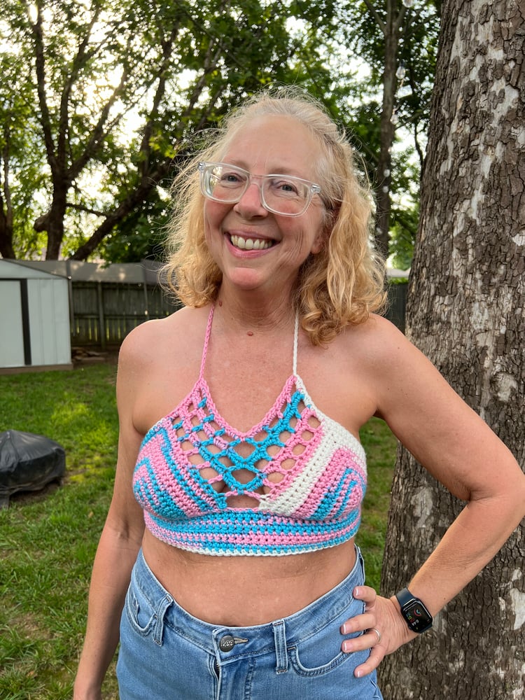 Image of Trans Pride Evelyn Top (S/M)
