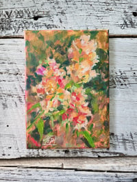 Image 1 of Deep Summer and Snapdragon -Plein Air Acrylic Painting 