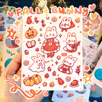 Image 1 of Fall & Bunny sticker sheet