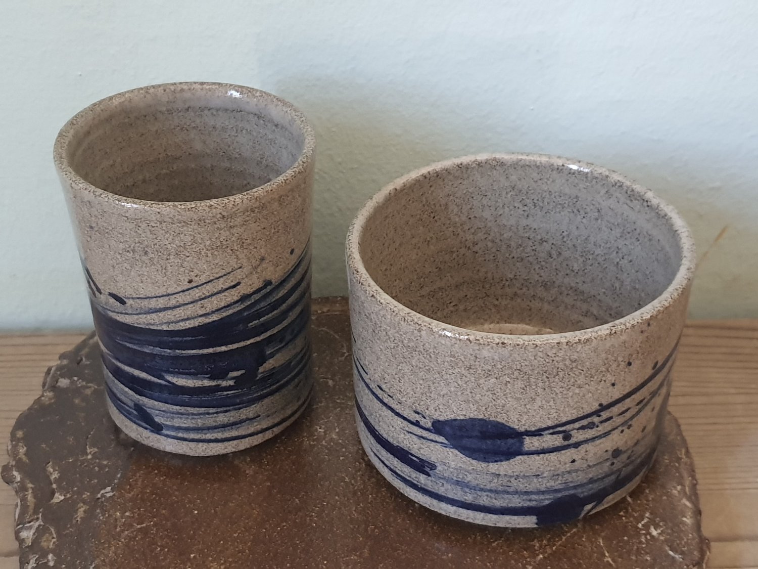 Image of Coppia Yunomi Deco Blu | serie YUNOMI