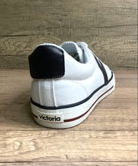 Image 2 of Victoria white cotton canvas lo top sneaker 