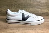 Image 3 of Victoria white cotton canvas lo top sneaker 
