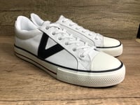 Image 5 of Victoria white cotton canvas lo top sneaker 