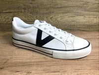 Image 8 of Victoria white cotton canvas lo top sneaker 