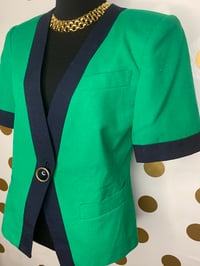 Image 2 of Green Kasper Blazer - Size: 4