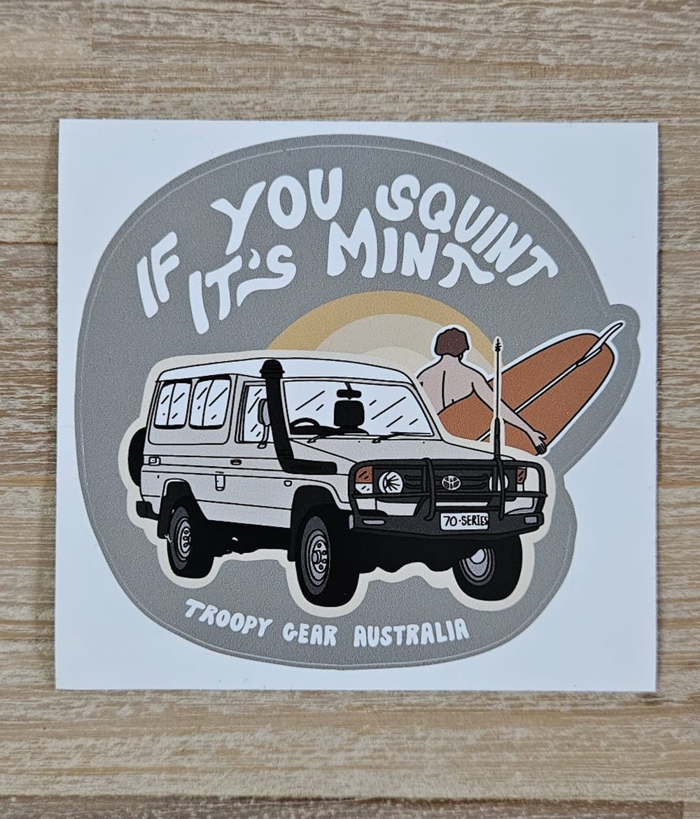 Image of 'If you squint, it's mint' 70 Series Vinyl Sticker