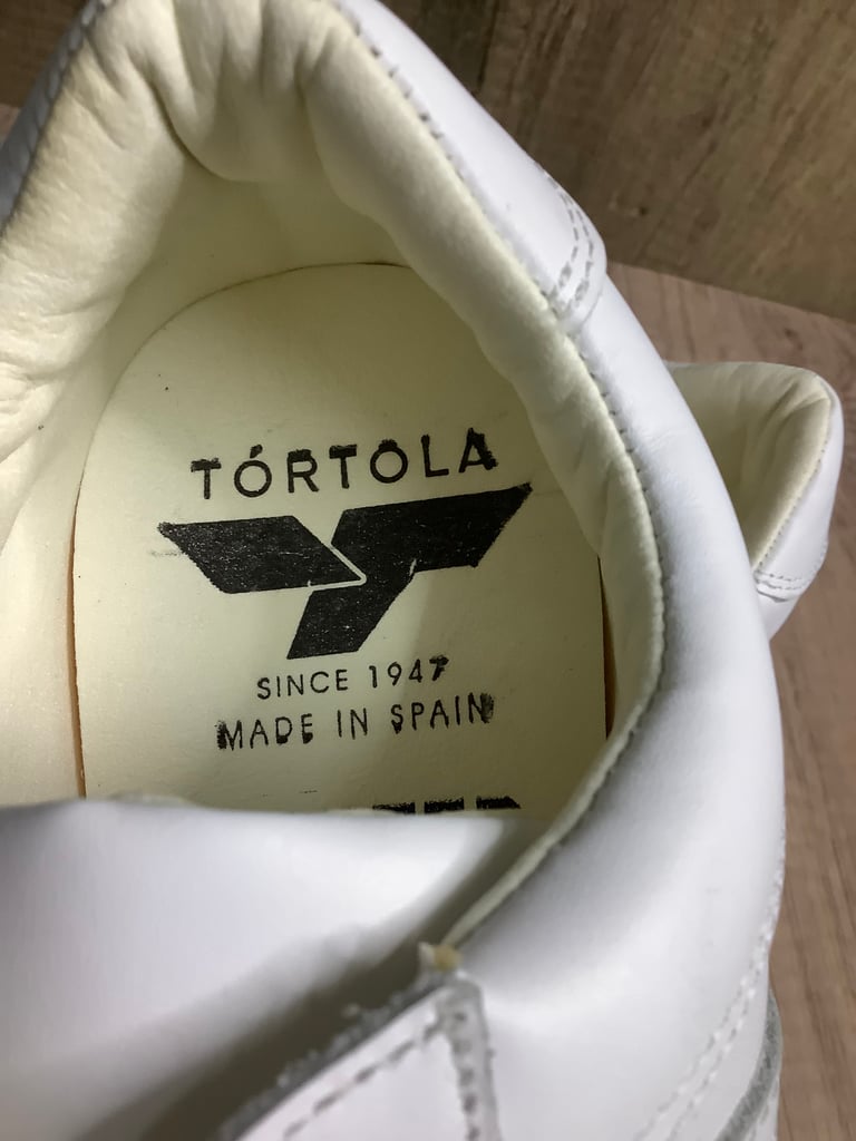 Tortola white leather germa army trainer shoes made in Spain Image 4