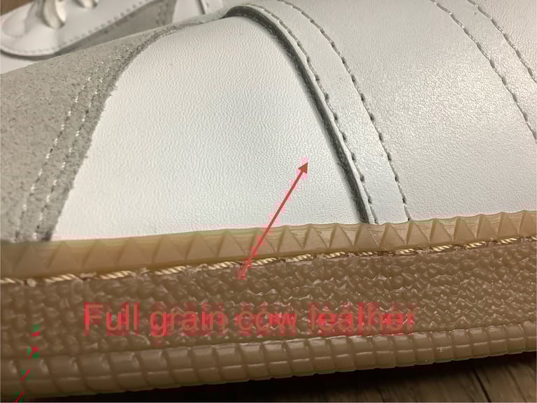 Tortola white leather germa army trainer shoes made in Spain Image 9