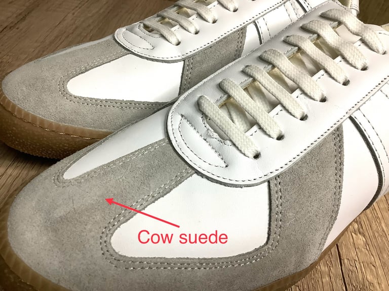 Tortola white leather germa army trainer shoes made in Spain Image 11
