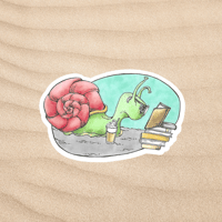 Image 1 of Vinyl Sticker Reading Snail