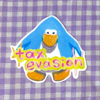 tax evasion penguin 💥 vinyl sticker