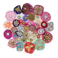 Image 1 of Mini Sari Embellishments Craft Pack 25 Pieces