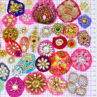 Image 3 of Mini Sari Embellishments Craft Pack 25 Pieces