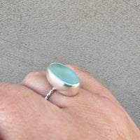 Image 6 of Customisable Seafoam Seaglass Silver Ring