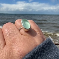 Image 5 of Customisable Seafoam Seaglass Silver Ring