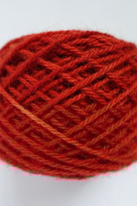 Image 2 of Naturally dyed yarn madder red wool