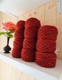 Image 4 of Naturally dyed yarn madder red wool
