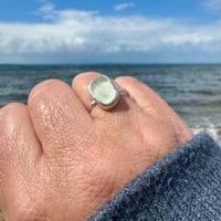Image 1 of Customisable Small Seafoam Seaglass Ring 