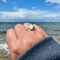 Image 2 of Customisable Small Seafoam Seaglass Ring 