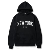 Men/Women New York U.S.A City Hoodies Fashion Letter Printed Graphic Sweatshirts Loose Casual Haraju
