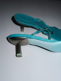 Image 4 of Guiseppe Zanotti Turquoise Kitten Heels IT 8.5