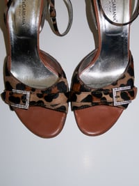 Image 4 of Dolce & Gabbana Leopard Pony Hair Heels IT 39.5