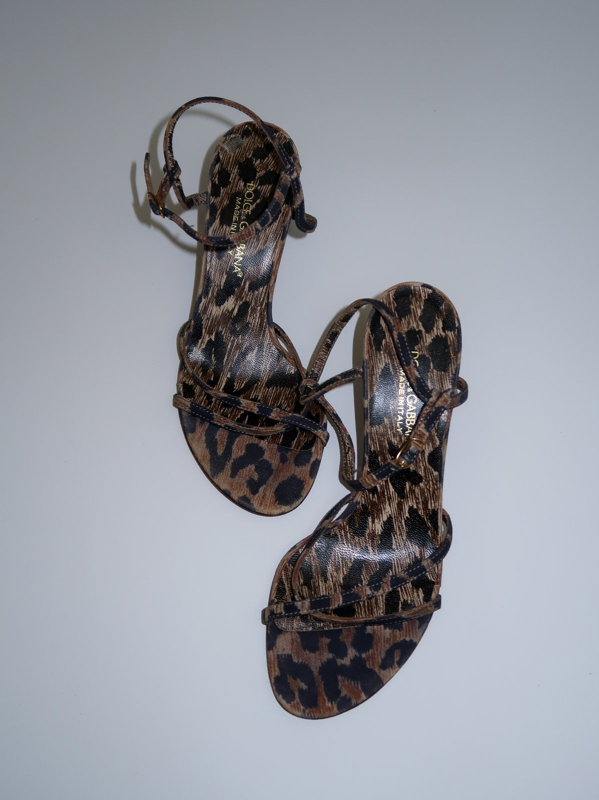 Dolce & Gabbana Strappy Leopard Heels - EU 35 | G.IRL Vintage
