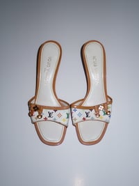 Image 1 of *RARE* Louis Vuitton x Takashi Murakami Multicolor Mules IT 37