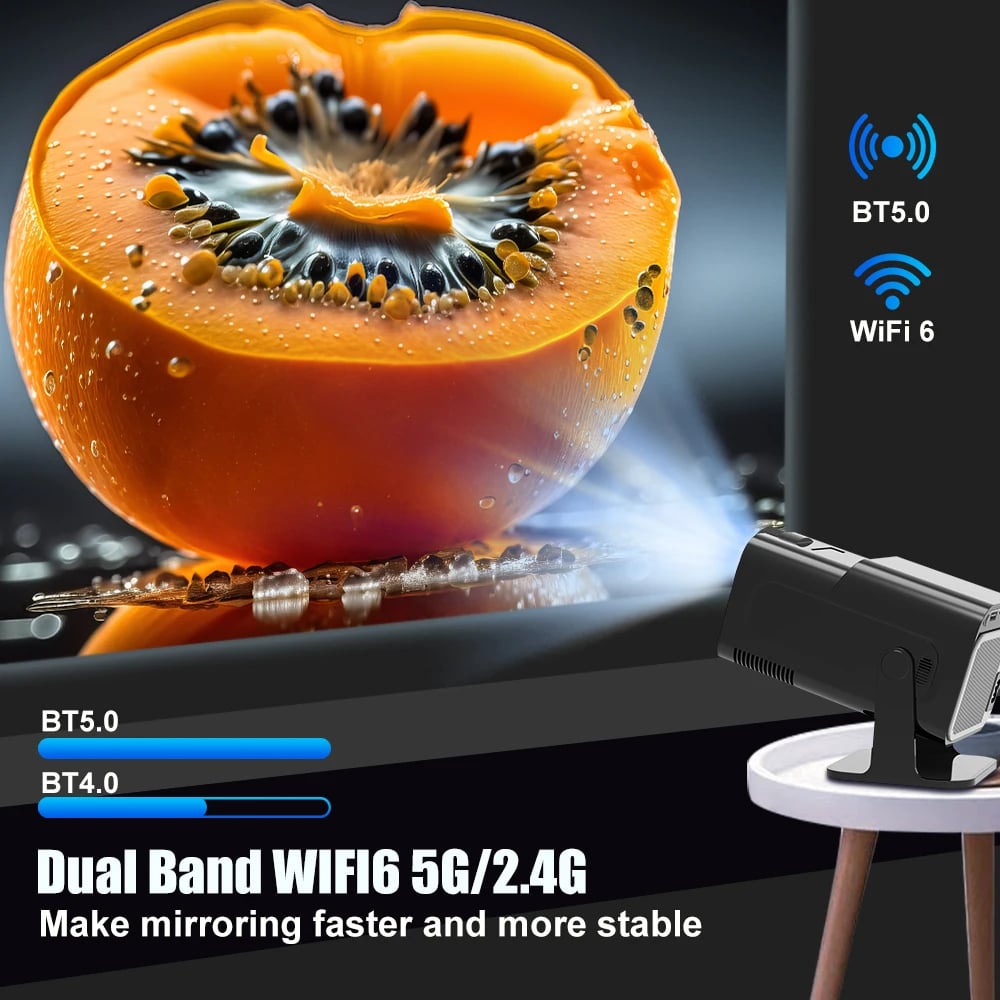MSL 4K Native Projector | HY320, Android 11, 390ANSI, Dual WiFi6