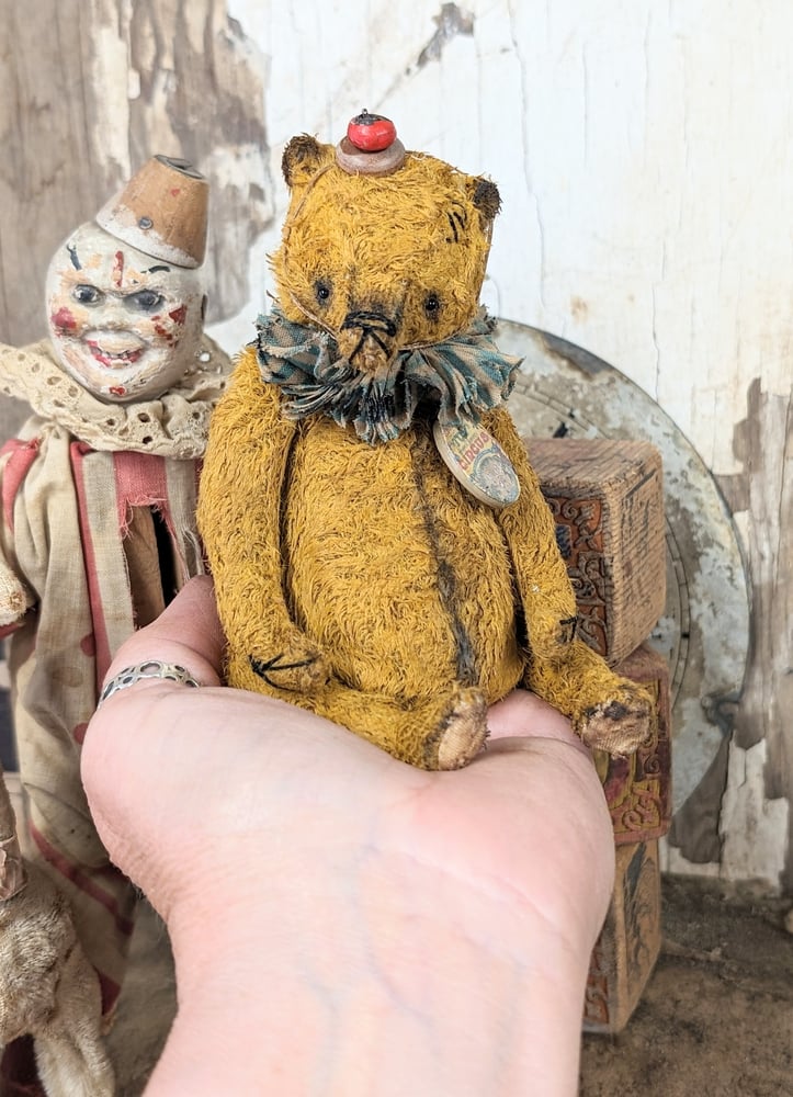 Image of 5" - Old Frumpy Toy Carnival Teddy Bear  by Whendi's Bears