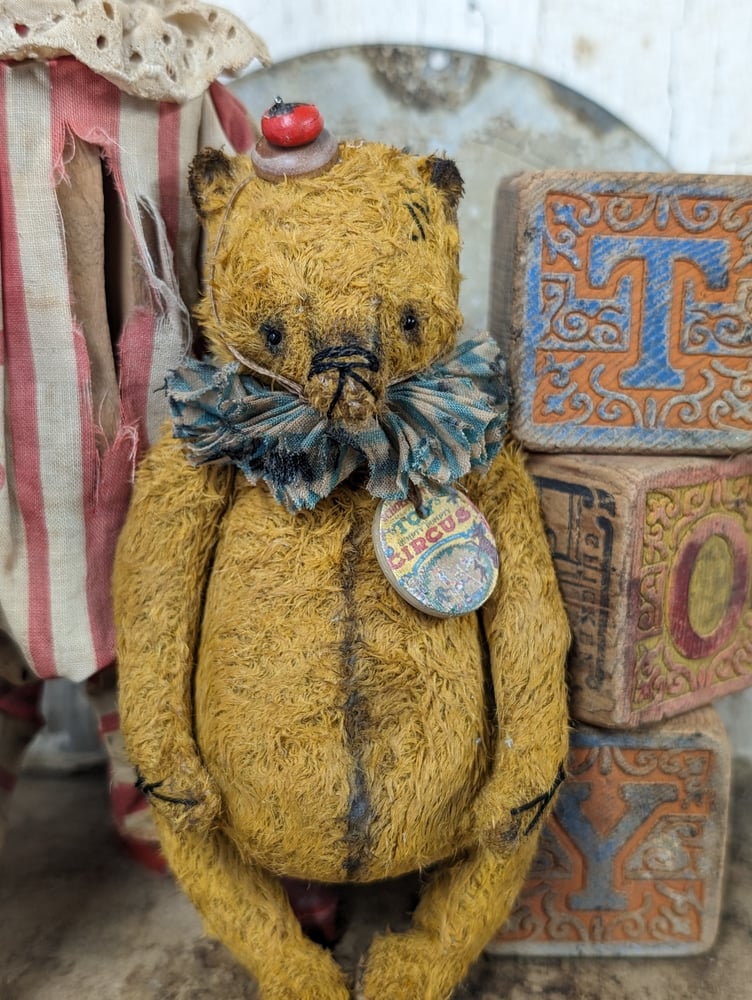 Image of 5" - Old Frumpy Toy Carnival Teddy Bear  by Whendi's Bears