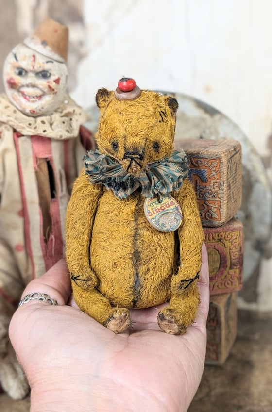 Image of 5" - Old Frumpy Toy Carnival Teddy Bear  by Whendi's Bears