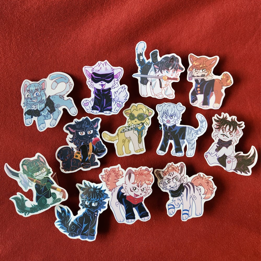 Image of Jujutsu Cat Stickers