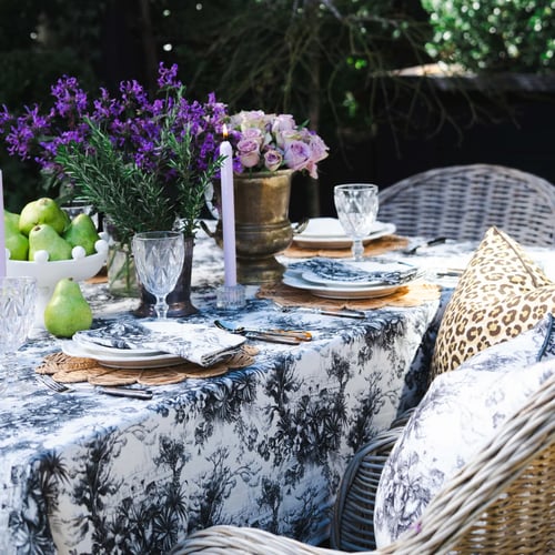 Image of Whippet Toile Tablecloth 