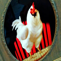 Image 1 of Fear the Chicken - Special Edition - Framed Metal Print