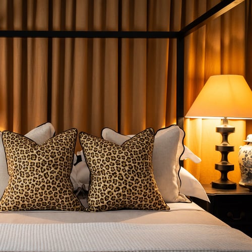 Image of Classic Leopard Linen Cushion