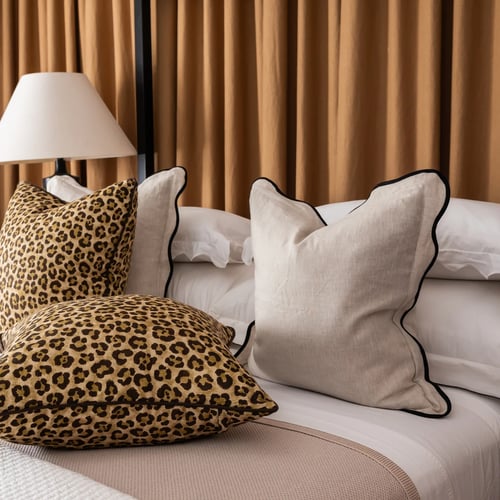 Image of Classic Leopard Linen Cushion