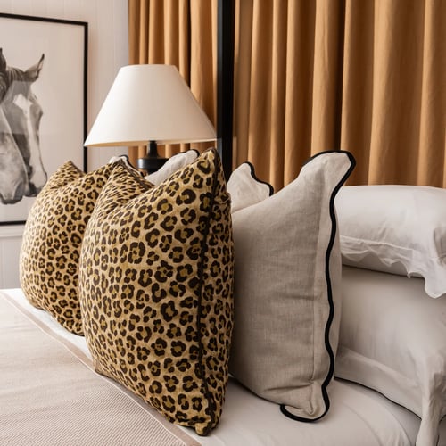 Image of Classic Leopard Linen Cushion