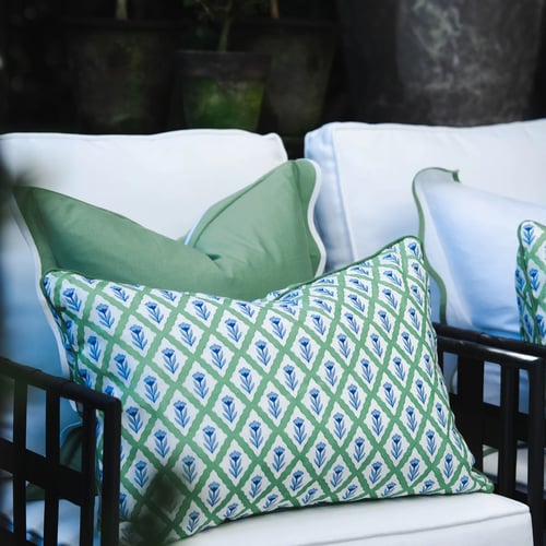 Image of White Squiggle Cushion