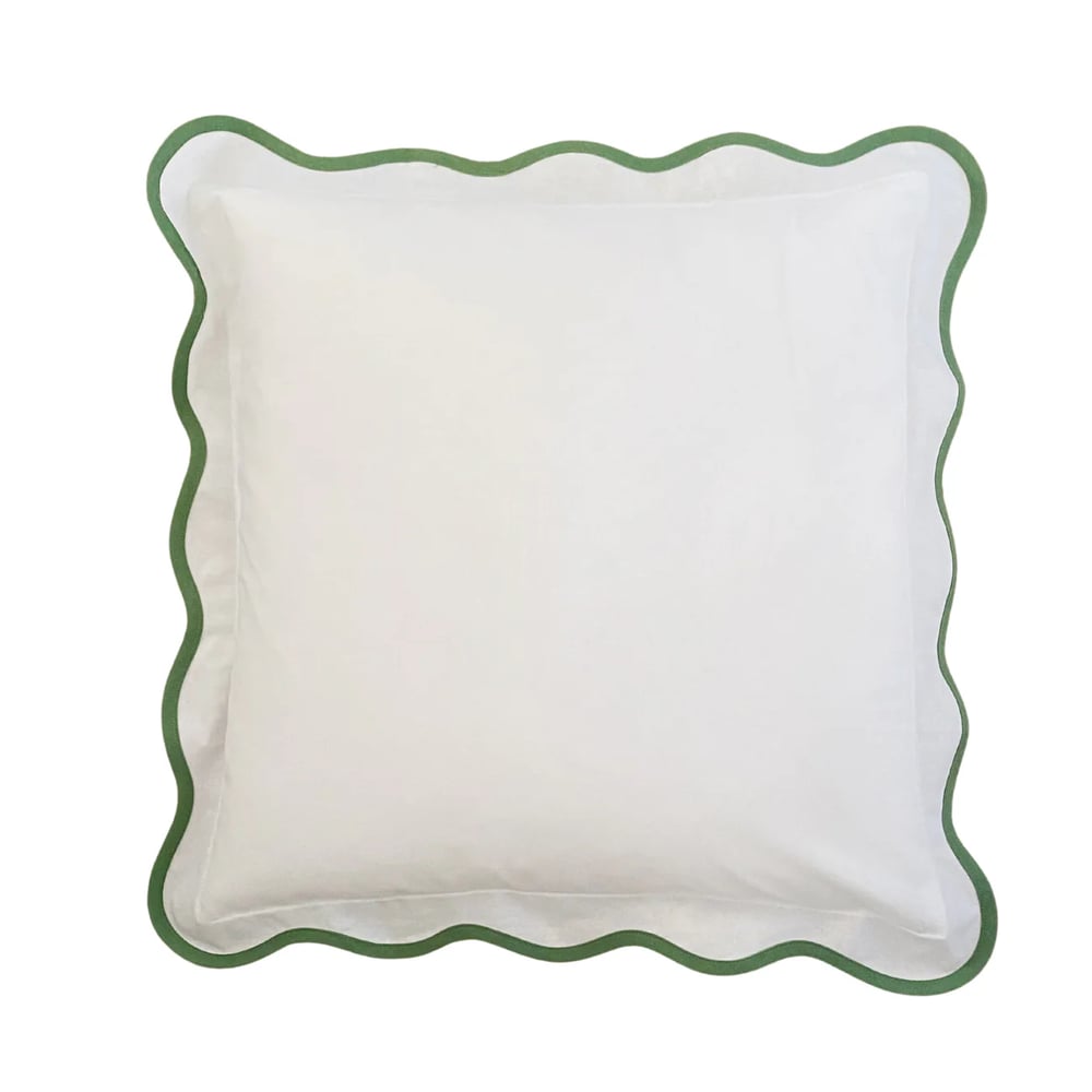 Image of White Squiggle Cushion