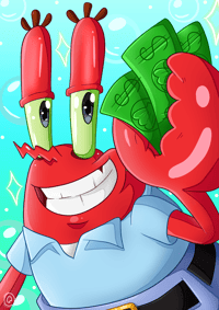 Image 1 of Mr Krabs Print!