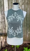 HEDGEWITCH RACERBACK CROP TANK AQUA