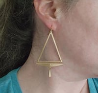 Image 4 of Tri-Corner Earrings