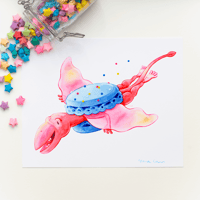 Image 1 of Dimacaron Art Print | Dessert Dino 10"x8" Art Reproduction