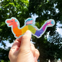 Image 2 of Wiggly Pride Dragon Sticker