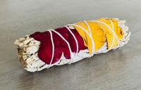 Image 2 of White Sage Smudge Sticks with dried roses