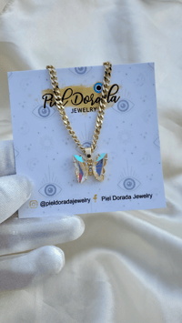 Image 6 of Glass Butterfly Necklaces 