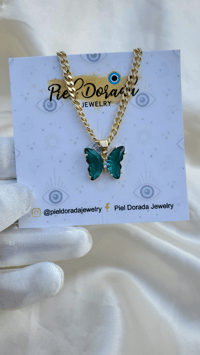 Image 4 of Glass Butterfly Necklaces 