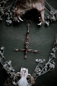 Image 2 of Crucified skeleton necklace 